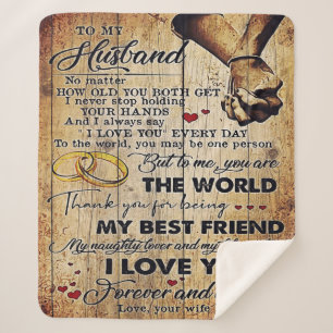 To my Husband Gift   Lovely Husband Letter Sherpadecke