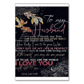 To My Husband Letter | Best Father's Day Present | Tischnummer (Vorderseite)