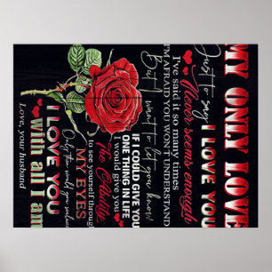 To My Husband Letter Cute Present Dad's Gift Poster