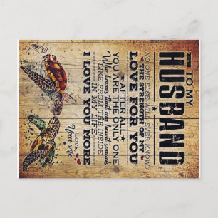 To My Husband Letter   Cute Present For Holiday Postkarte