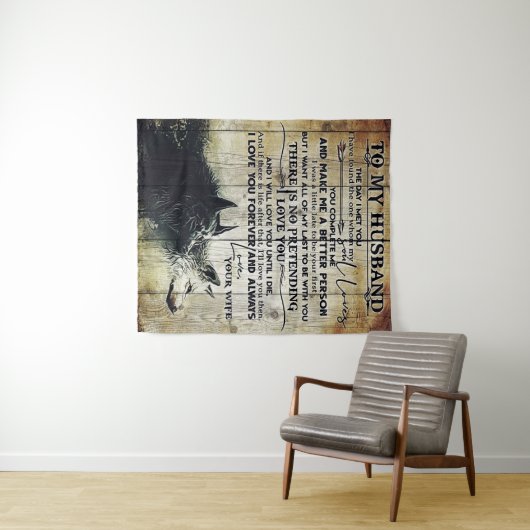 To My Husband Letter | Father’s Day Present Wird Wandteppich (Beispiel (Horizontal))