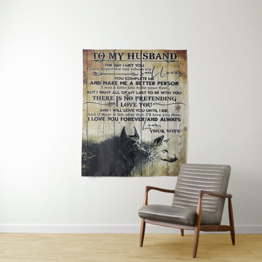 To My Husband Letter | Father’s Day Present Wird Wandteppich (Beispiel)