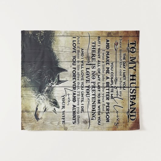 To My Husband Letter | Father’s Day Present Wird Wandteppich (Vorderseite (Horizontal))