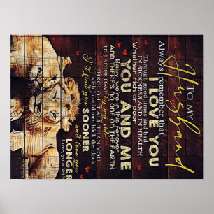 To My Husband   My Husband Gift   Letter For Him   Poster