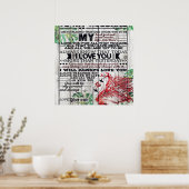 To My Husband Present | Cute Quotes Gift | Poster (Küche)