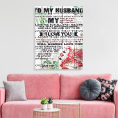 To My Husband Present | Love Quotes Present | Leinwanddruck (Insitu (Wohnzimmer))