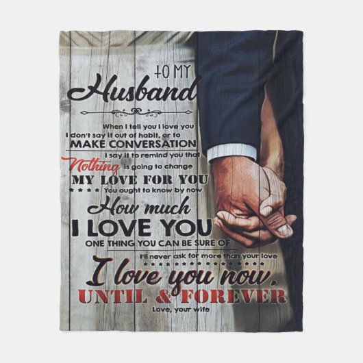 To My Husband Present | New Home Gift | Fleecedecke (Vorderseite)