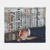 To My Husband Present | New Home Gift | Fleecedecke (Vorderseite (Horizontal))