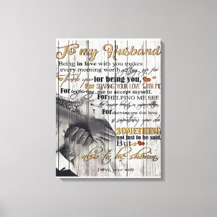 To my Husband To My Husband Letter Cute Present Leinwanddruck