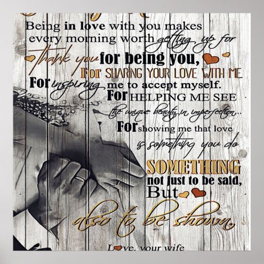 To my Husband |To My Husband Letter | Cute Present Poster (Vorne)