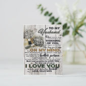 To my Husband |To My Husband | Love Quotes To Him Einladung (Stehend Vorderseite)