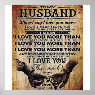 To My Love My Husband   Cute Quotes Gift   Poster