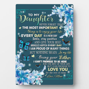 To My Mom Gift,Daughter And Mom,Butterfly Lovers Fotoplatte
