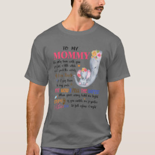 To My Mommy Cute Baby Elephant Baby Annoucement Wo T-Shirt
