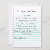 To My Mommy for First Mother's day personalized  Einladung (Vorderseite)