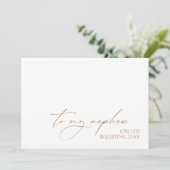 "To My Nephew on Sophie Day"-Message-Karte (Stehend Vorderseite)