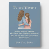 To My Sister – Custom Photo Message Plaque Fotoplatte (Vorderseite)