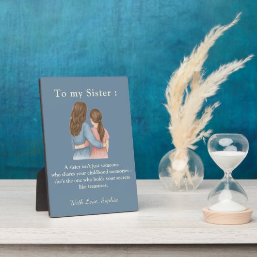 To My Sister – Custom Photo Message Plaque Fotoplatte (Seite)