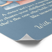 To My Sister – Custom Photo Message Poster (Ecke)