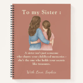 To My Sister – Custom Photo Notebook Gift Notizblock