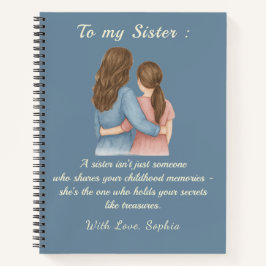 To My Sister – Custom Photo Notebook Gift Notizblock
