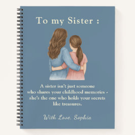 To My Sister – Custom Photo Notebook Gift Notizblock