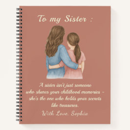 To My Sister – Custom Photo Notebook Gift Notizblock