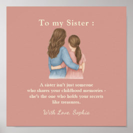 To My Sister – Personalized Photo Message Poster