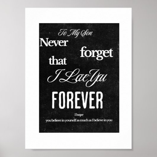 To My Son Poster (Vorne)