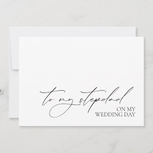 "To My Stepdad on my Wedday"-Message-Card (Vorderseite)