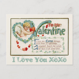 To My Valentine Cupid Custom Postcard Feiertagspostkarte