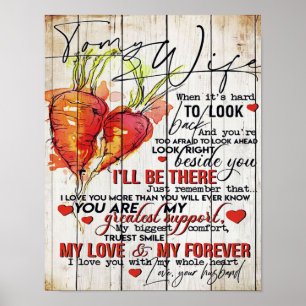 To my Wife Holiday Decoration To My Wife Letter Poster
