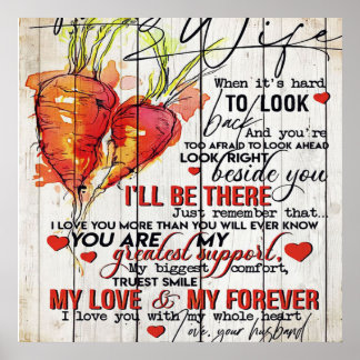 To my Wife |Holiday Decoration | To My Wife Letter Poster