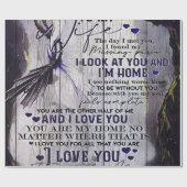 To my Wife Love Canvas Geschenkpapier (Flach)