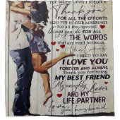 To My Wife Present | Love Quotes Present | Duschvorhang (Vorderseite)