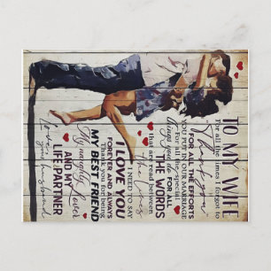 To My Wife Present Love Quotes Present Postkarte
