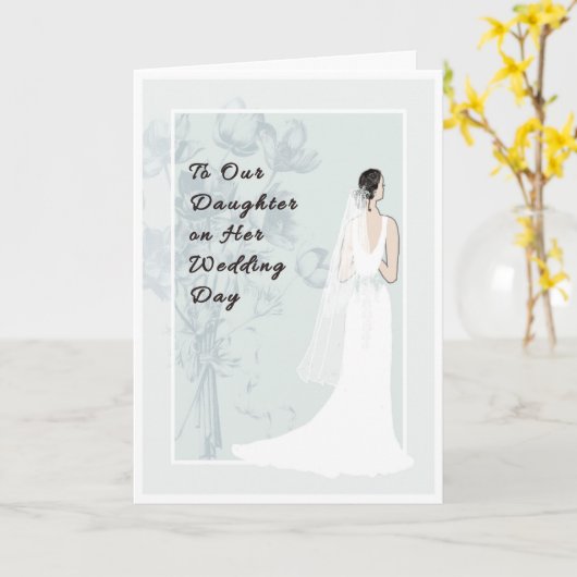 To our Daughter on her Wedding Day Card Karte (Gelbe Blume)