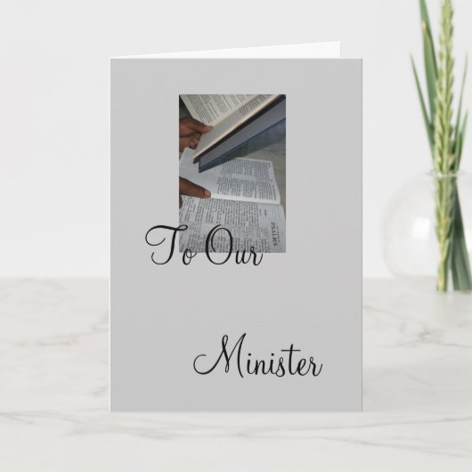 To Our Minister Dankeskarte (Vorderseite)