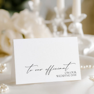 "To Our Officiant On Our Wedding Day" Card Dankeskarte