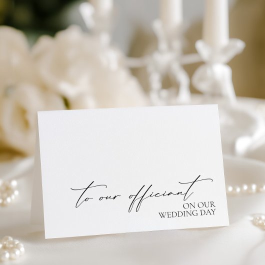 "To Our Officiant On Our Wedding Day" Card Dankeskarte
