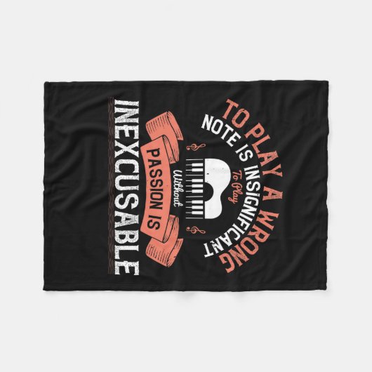 To Play A Wrong Note Is Insignificant Fleecedecke (Vorderseite (Horizontal))