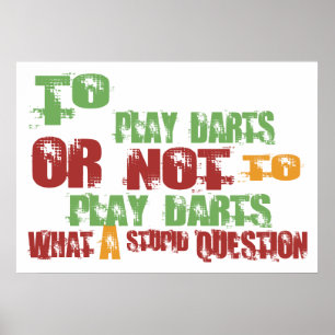 To Play Darts Poster