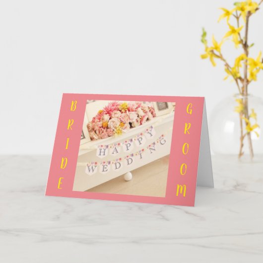 TO **SEHR SPEZIELLE NEWYWEDS**-KARTE KARTE (Gelbe Blume)