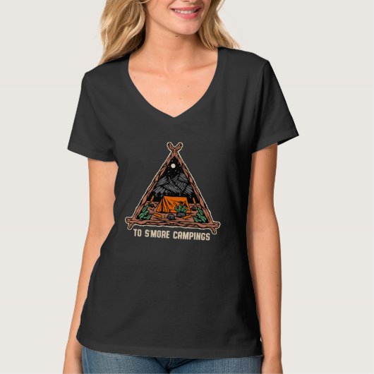 To Smore Campings Camper Sayings Camp Quotes Trip T-Shirt (Vorderseite)
