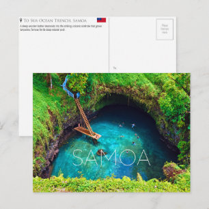 To Sua Ocean Trench, Samoa Reise-Postkarte Postkarte