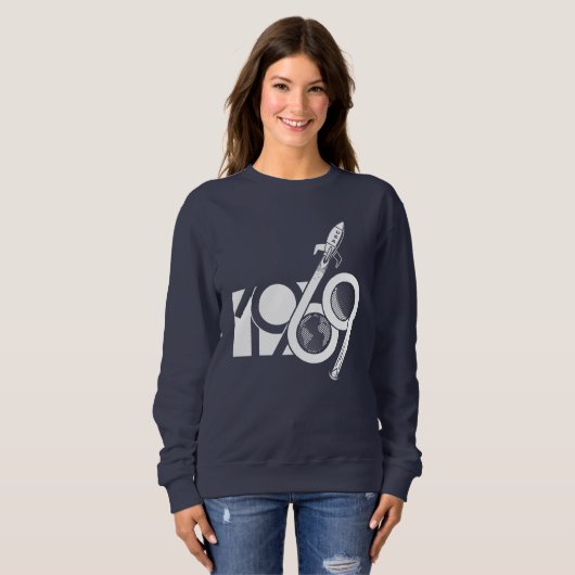 To the Moon 69 - White Sweatshirt (Vorne ganz)