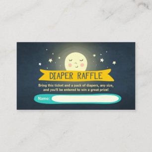To the moon and back Baby Shower Diaper Raffle Begleitkarte