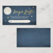 To the moon and back Baby Shower Diaper Raffle Begleitkarte (Vorne/Hinten)