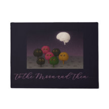 To the Moon & Then (Brains & Music Scene) Door Mat