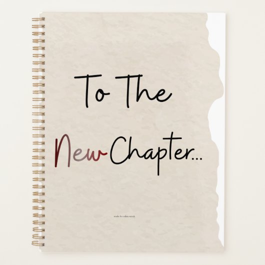 To The New Chapter Planner Cover Planer (Vorderseite)
